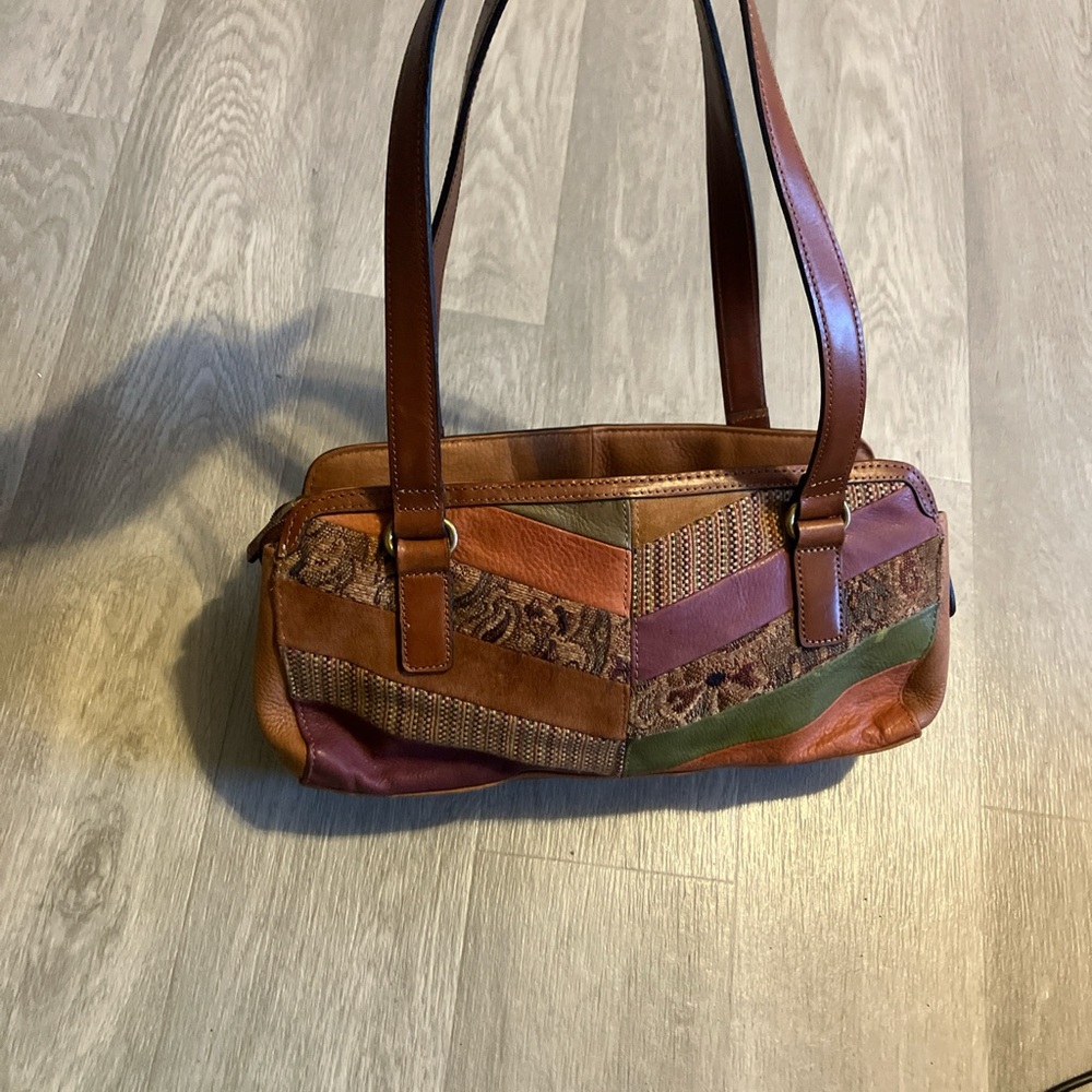 Fossil Multicolor Patchwork Leather Shoulder Bag - image 3